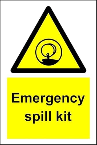 Emergency Spill Kit Sign - Self Adhesive Sticker 200mm x 150mm