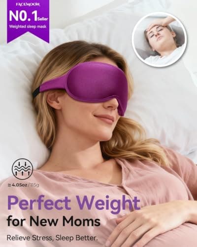 Facemoon Weighted Blackout Sleep Mask, 3D Eye Mask for Women, Ideal Gift — view 2