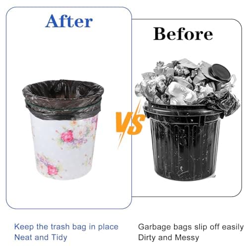 4 Pack Trash Can Bands Trash Bag Holder Trash Can Rubber Bands for 13 to 30 Gallon Garbage Cans Trash Bag Clips Elastic Bands Garbage Bin Elastic Strap for Home Office — view 5