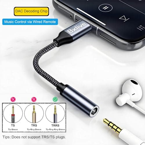 Bxlive USB C to 3.5mm Jack Adapter, 3 Pcs for Clear Digital Audio — view 2