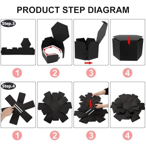 6 Faces Explosion Gift Box, 47cm/18.5in Surprise DIY Photo Box — view 6