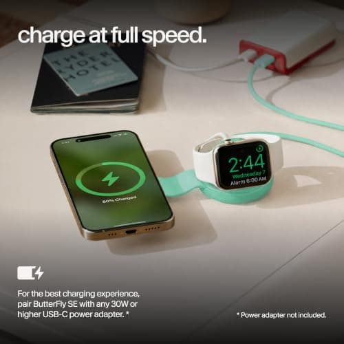 Twelve South Butterfly SE 2-in-1 Foldable Wireless Travel Charger, Mint — view 5