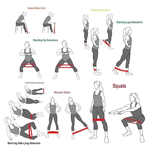Premium Resistance Bands for Legs and Butt, Non-Slip Fabric Booty Bands, Glute Bands & Hip Bands for Women and Men, Workout Fitness Bands for Hips, Yoga, Strength Training, Beginners (PINK) — view 6