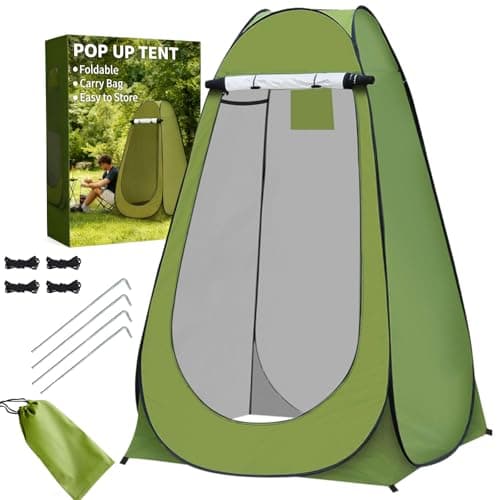 Crystals Pop-Up Privacy Tent – Portable Outdoor Camping Shower Tent, Changing Room Shelter with Telescopic Support Pole, Waterproof Pop Up Toilet Tent for Beach, Hunting & Festivals — view 2