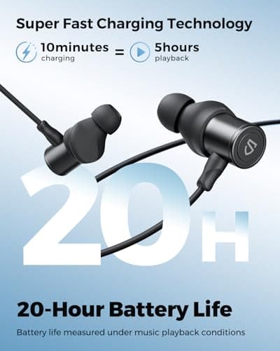 SoundPEATS Q40 HD Neckband Bluetooth Headphones with LDAC, 20 Hours & IP67 — view 6