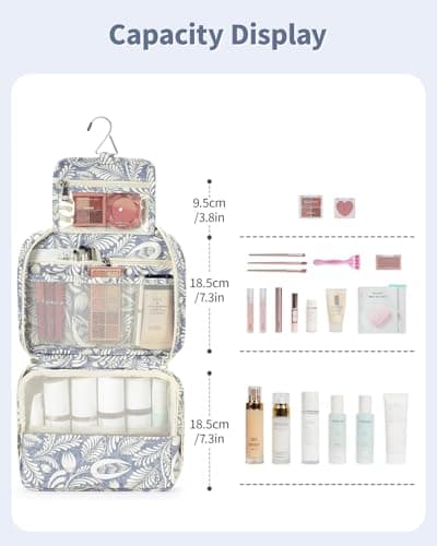 Narwey Travel Hanging Toiletry Bags for Women, Wash Bag for Toiletries — view 2