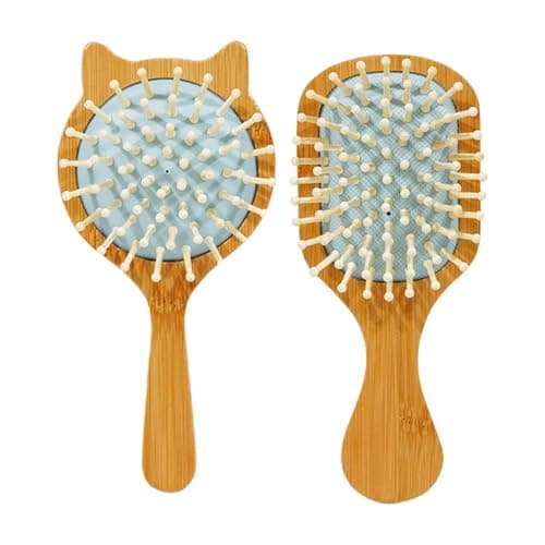 Zambuph Multiuse Bamboo Hairbrush Set Massaging Detangling Hair Work Or Travel And Eco Friendly. Bamboo Brush With Air Ventilation Hole For Enhanced Cushion Flexiblity — view 2