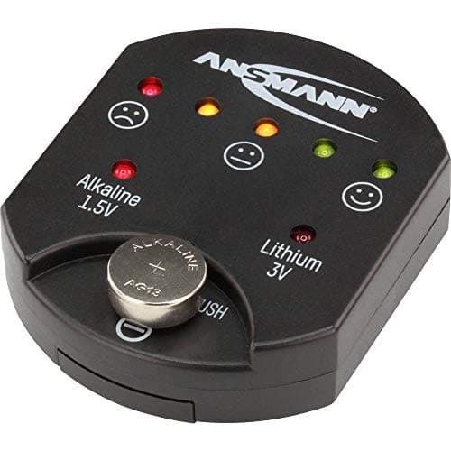 Ansmann 1900-0035 Button Cell Battery Tester with LED Display [Pack of 1] Coin Cell Battery Health Checker Ideal For Testing Alkaline and Lithium Batteries — view 3