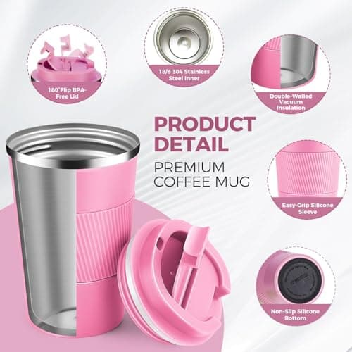 KANGSIT Travel Mug, Insulated Coffee Cup, 380ml — view 5