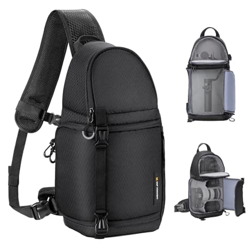 K&F CONCEPT Camera Sling Bag,DSLR/SLR/Mirrorless Camera Case Waterproof 10L