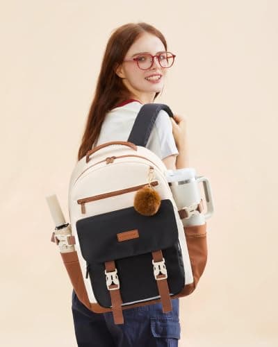 LOVEVOOK School Bags for Teen Girls, 15.6 Inch Work Laptop Backpack — view 2