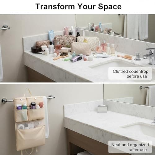 Hanging Organiser with Large Packing Cubes, Wardrobe Storage Organiser for Luggage Bags and Travel Organisation, Seven-in-One Storage Solution with Multiple Compartments and Durable Construction — view 6
