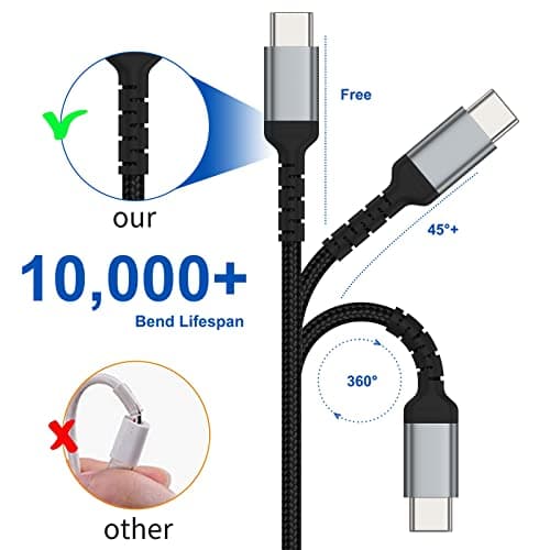 ULIFTUS Short USB C Charger Cable 3Pack, 50CM USB A to Type C Charging Cord — view 5