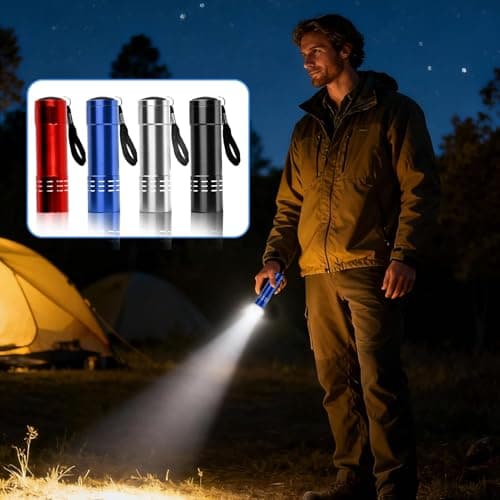 4 Pack Mini Torch Set Super Bright Small Torches with 9 LED and Lanyard — view 4