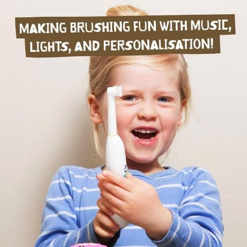 Jack N' Jill Kids Buzzy Brush Electric Musical Toddler Toothbrush – Kids Electric Toothbrush for Ages 3+, With LED Lights & Brushing Timer, Child-Friendly, Water Resistant, Battery Operated, Pack of 1 — view 5