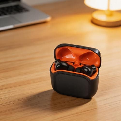 Wireless Translator Earbuds HD Sound Clear Calls Business(Black Orange) — view 2