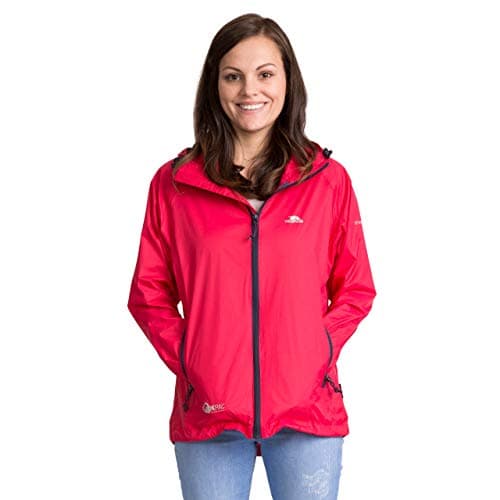 Trespass Womens Waterproof Packaway Jacket Qikpac Raspberry in Size - 14