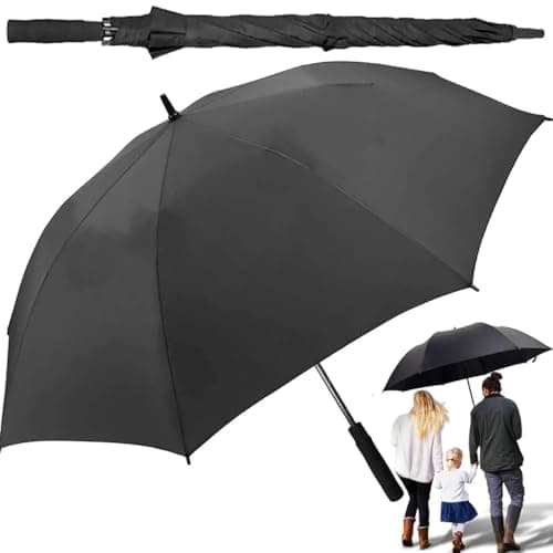 Buystarget Golf Umbrella Windproof Extra Large 60 Inch, 152cm Strong 8 Ribs Umbrella Big Auto Open Stormproof Sun Protection Rain Stick Umbrellas Accommodates 2-3 People, Men Women Waterproof Travel — view 5