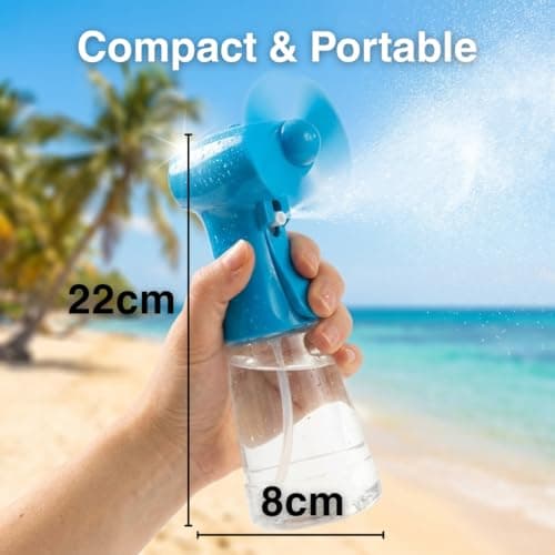Benross Water Mist Blue Spray Fan, Handheld Cooling Device — view 3