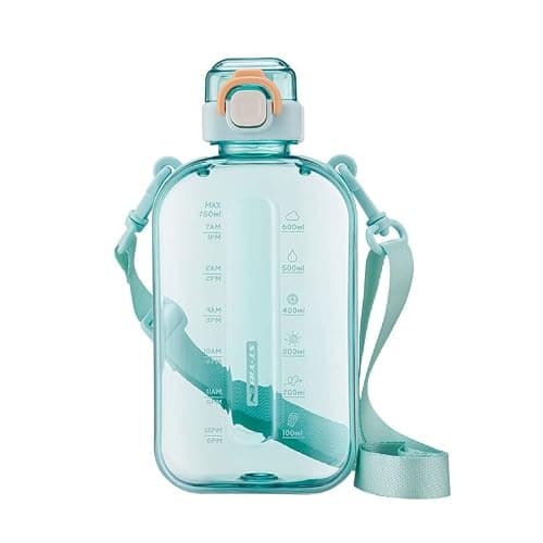 DSYSC Sports Water Bottle 750ml, Leakproof Drinks Bottle, Gym Water Bottle, Waterbottle with Healthy Material for Travel Picnic Camping Hiking (Cyan) — view 2