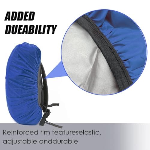 LICQIC Waterproof Rain Cover for Backpack, S (30-40L), Blue — view 6