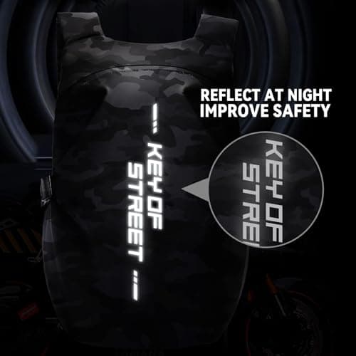 HYC00 Motorcycle Backpacks for Men Women Waterproof Helmet Backpack, Motorcycle Accessories, Laptop Bags, Travel Backpacks, Student School Bags — view 5