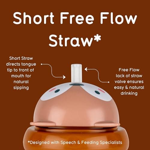 TUM TUM Tippy Up Free Flow Sippy Cup (No Valve), Sippy Cup for Toddlers, 200ml, BPA Free (Fergus Fox S3) — view 2