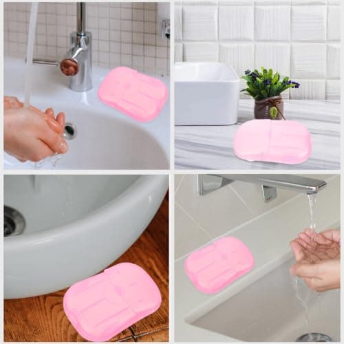 20 Boxes Portable Travel Soap Sheets Pink for Hand Cleaning — view 5