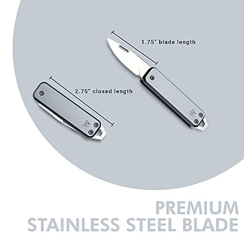 Whitby Pocket Knife, 1.75" Survival Stainless Steel Folding Knives UK Legal — view 4