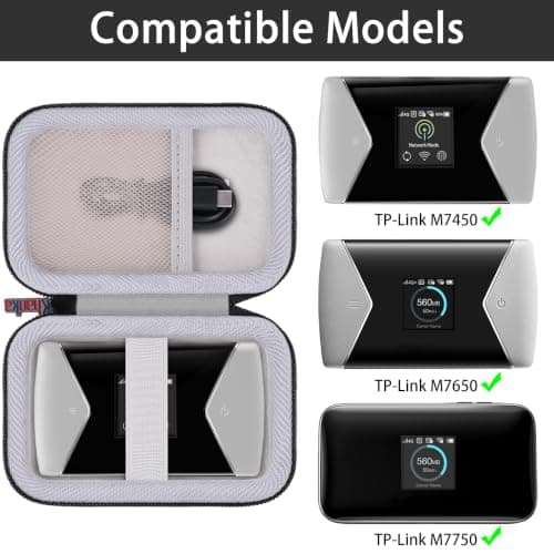 Khanka Case for TP-Link M7450/M7750/M7650 4G+ Portable WiFi,Storage Travel Cover for TP-Link M7450/M7750/M7650 LTE Router,Case Only — view 4