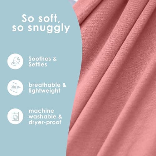 Sleepy Wrap Baby Carrier 3-16 kg, Stretchy Wrap Infant Sling, Pink — view 5