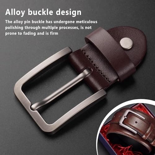 Trpoey Metal Zinc Alloy Belt Buckle 40mm Pin Buckle Head, 1.57 Inches Single Prong Square Replacement Buckle for Men Women Belt, Classic Style DIY Replacing Old Belts (Matte Gunmetal Grey) — view 4