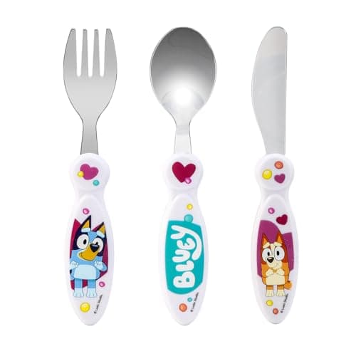 Bluey Kids 3 Piece Cutlery Set – Includes Knife, Fork and Spoon
