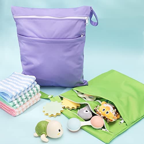 Heyu-Lotus 2 Packs Wet Bag for Swimming,Waterproof Wet Dry Bags Diaper Bags — view 6