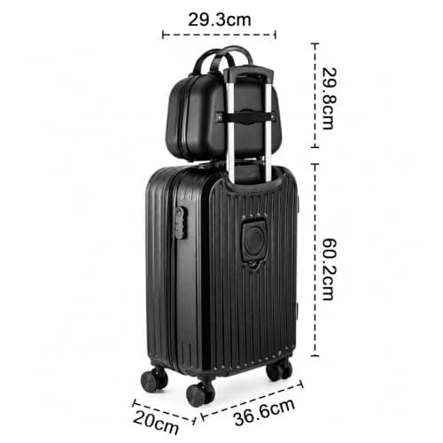 evergoods Cabin Suitcase 20 Inch ABS Trolley with Vanity Case Spinner — view 5