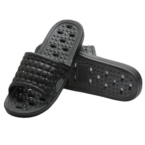 Czgcpyc Shower Shoes Quick Dry Non Slip Bath Slippers Black EU 41-42 — view 3