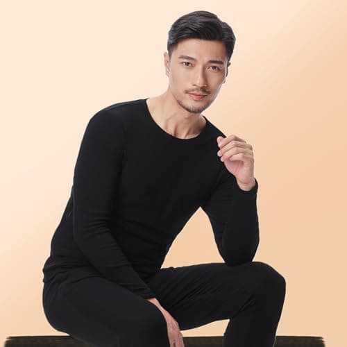TOVCHEI Heated Thermal Underwear for Men 40 Heating Zones APP Control Electric Heated Base Layer Top & Bottom,Black,S — view 5