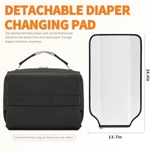 Fwkekye Small Diaper Bag with Portable Changing Pad — view 4