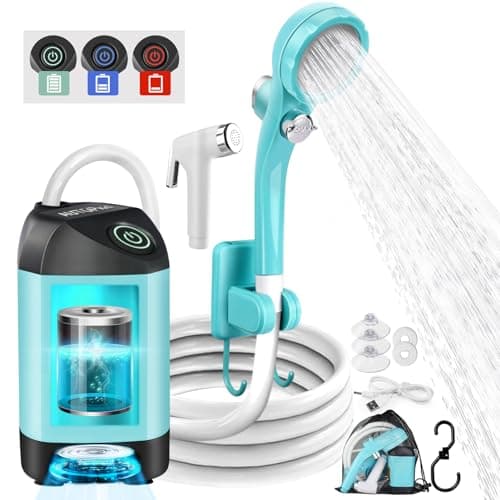 AUTOPkio Portable Camping Shower, Upgraded Outdoor Shower with 4500mAh