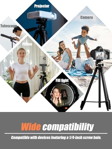 71 Inch Lightweight Tripod for Camera & Phone with Wireless Remote — view 5