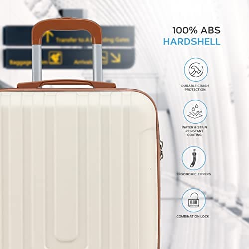 Flight Knight Premium Hard Shell Lightweight Cabin Suitcase - 8 Spinner Wheels - Built-in TSA Lock & USB Port - Luggage Approved for Over 100 Airlines Including Ryanir (Priority) - 55x40x20cm — view 4
