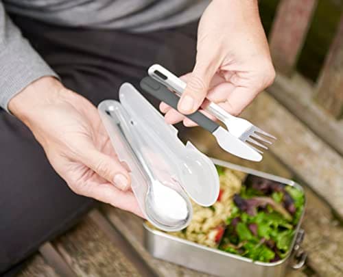 Joseph Joseph GoEat - On The Go Stainless-Steel Travel Cutlery Set for 1, Reusable Knife, Fork and Spoon Set with case for Lunch Box, Camping, Outdoor — view 6