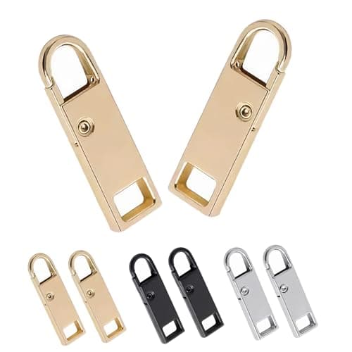 Deoward Zipper Pull Replacement Metal Zipper Handle Mend Tab Repair (6 PCS)