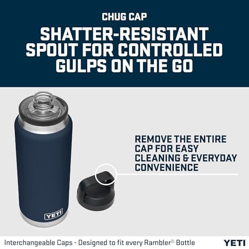YETI Rambler 36 oz (1L) Water Bottle with Chug Cap, Charcoal — view 5