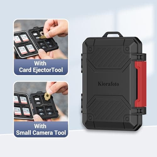 Kiorafoto Slim 18 Slots Memory Card Case for 8 SD 4TF 4 CFA 2 Nano SIM — view 6