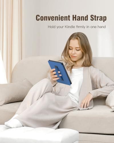 MoKo Case for 7" Kindle Paperwhite 12th Gen 2024, Blue Starry Sky — view 3