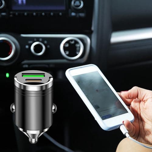 Car Charger USB Car Charger for Charging | USB Type-C Adapter for Charging Phones and Lighting in Vehicle (B, 4x2x2cm) — view 2