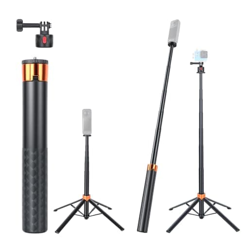 UTEBIT 59''/150cm Selfie Stick Tripod, Extendable Camera Stand With 4 Legs