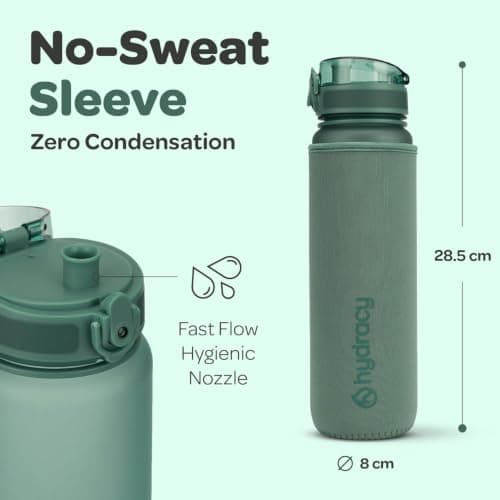 Hydracy Motivational Water Bottle with Time Marker & Fruit Infuser 1 L — view 2