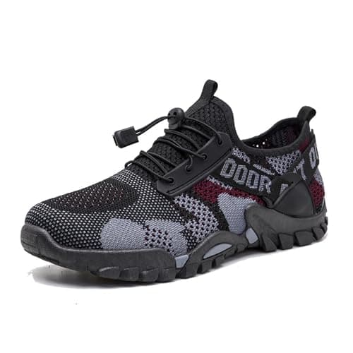 Hiking Shoes Men's Waterproof Lightweight Outdoor Trekking Shoes Ankle Mountain Shoes Non-Slip Shoes Trainers Breathable Sports Shoes Trainers Outdoor Casual Shoes 38-44, black, 10 UK